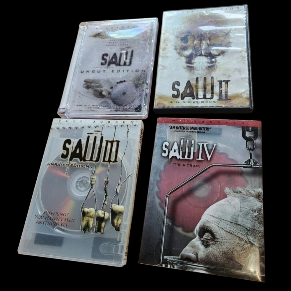 Saw DVD bundle with 4 DVDs (I-IV)